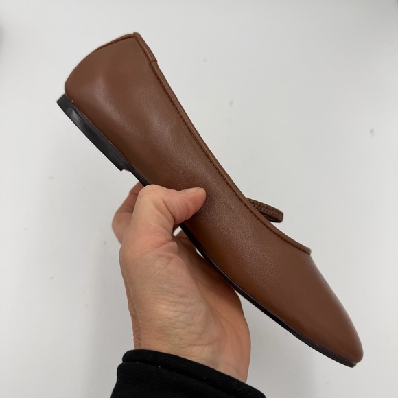NEW Everlane Rum Brown Leather The Day Mary Jane Flat in Size 6.5 - Picture 11 of 16